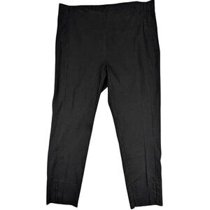 J Jill Ankle Capri Womens M Tall Black Linen Minimalist Capsule Business‎ Casual